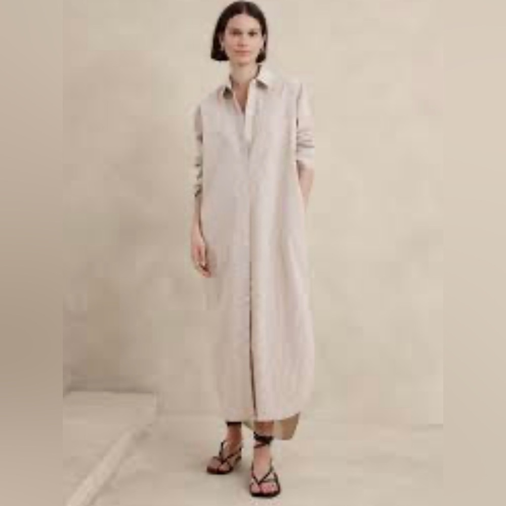 EUC Banana Republic Factory Poplin Maxi Shirtdress